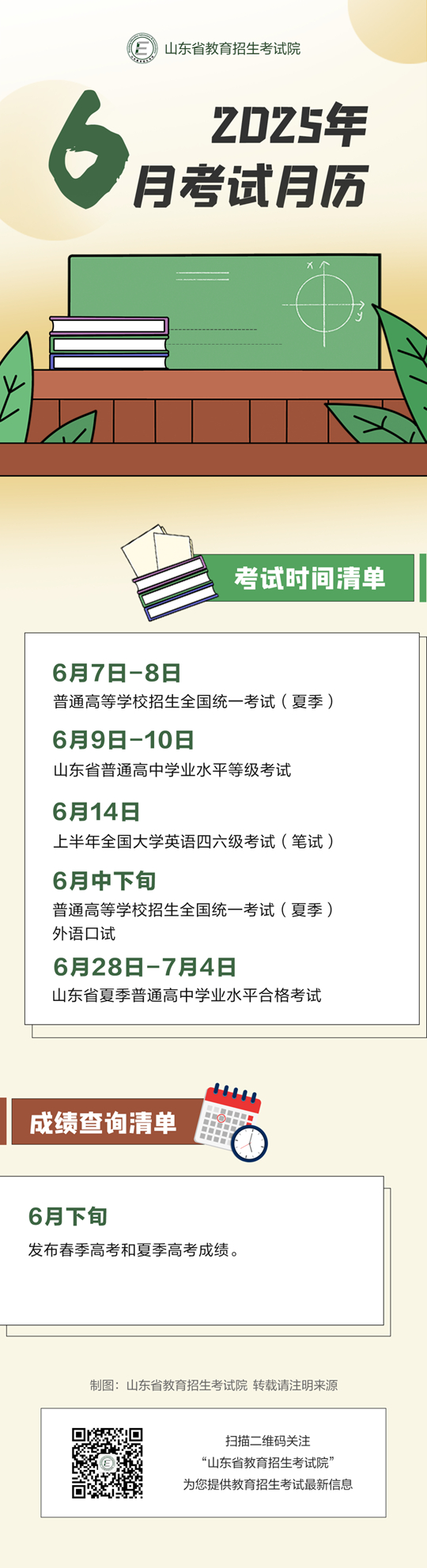 山东：重要提醒！2025年6月，有这些考试→