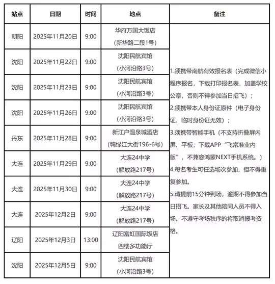 北京航空航天大学2026年度在辽宁省招收飞行技术专业学生的工作安排
